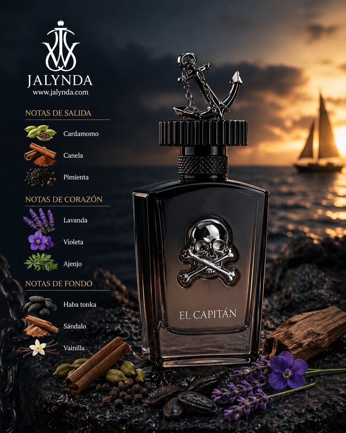 El Capitan Gulf Orchid | Eau de Parfum 100ml | Perfume Arabe Unisex Aromatico Especiado