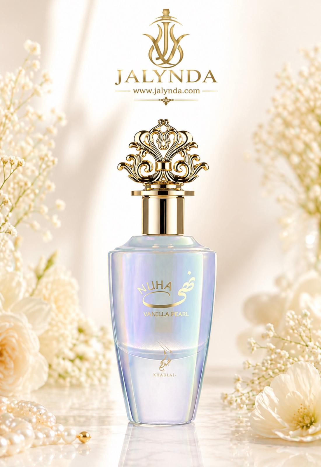 Nuha Vanilla Pearl Khadlaj | Eau de Parfum 85ml | Perfume Arabe Mujer Floral Frutal Gourmand