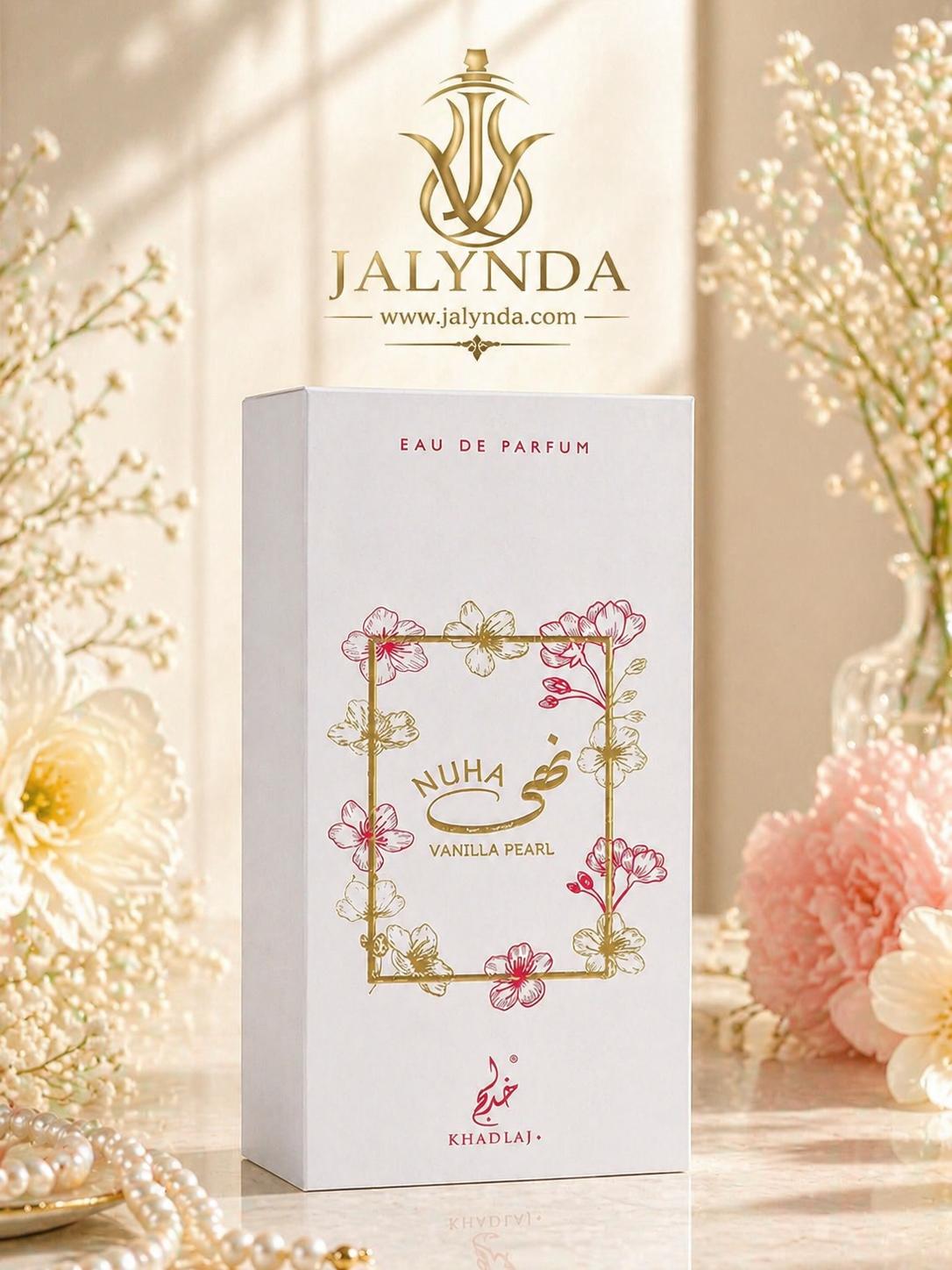 Nuha Vanilla Pearl Khadlaj | Eau de Parfum 85ml | Perfume Arabe Mujer Floral Frutal Gourmand