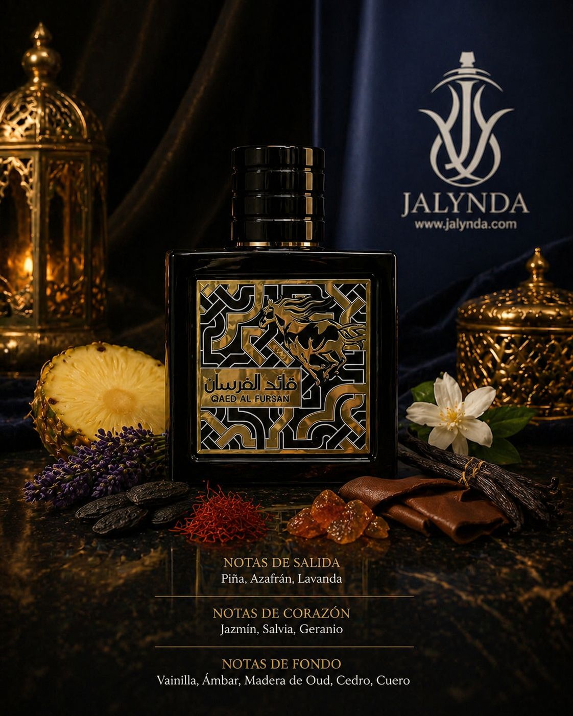 Qaed Al Fursan Lattafa | Eau de Parfum 90ml | Perfume Arabe Unisex Oriental