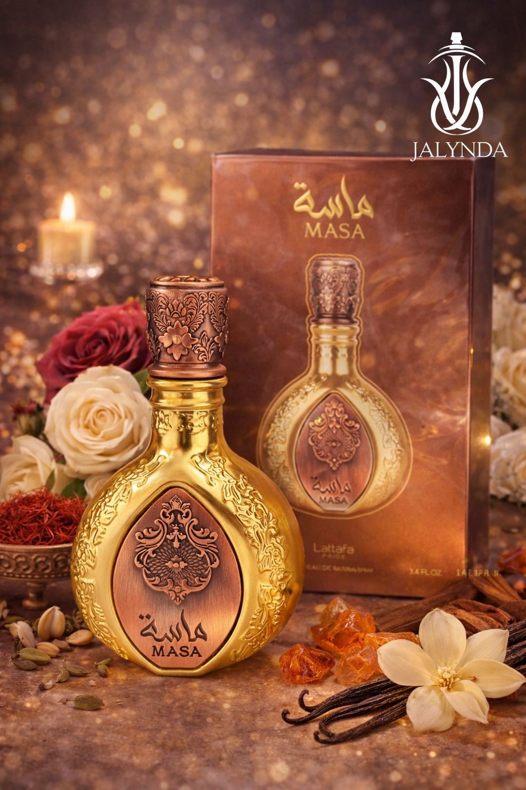 Masa Pride Lattafa EDP 100ml - Perfume Árabe Unisex Mango Especiado Nicho Mineral