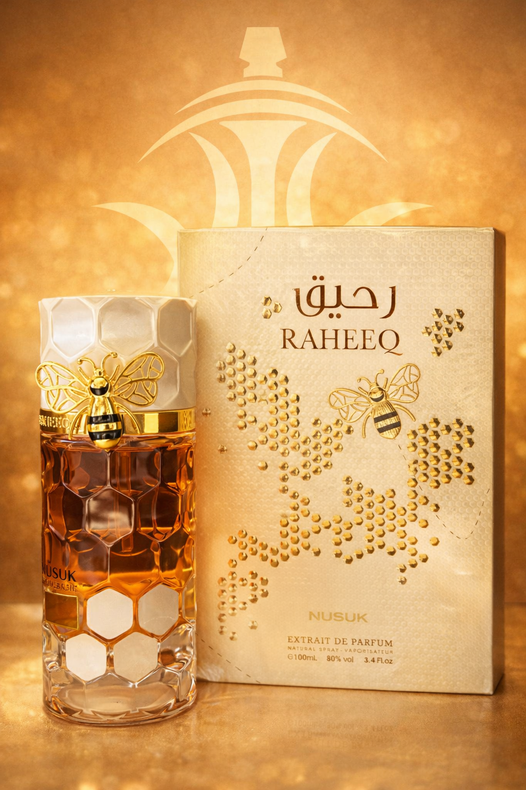 Raheeq Eau de Parfum Nusuk - Perfume Árabe Mujer Dulce Floral Elegante EDP 100ml