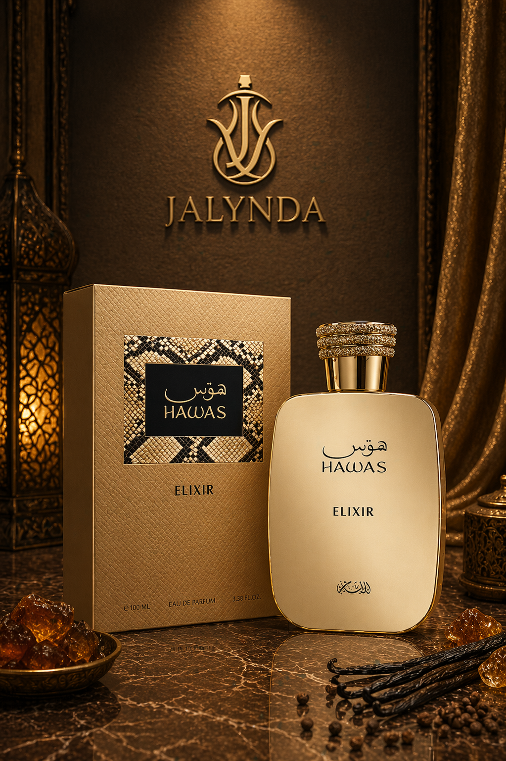 Hawas Elixir Rasasi | Eau de Parfum 100ml | Perfume Arabe Unisex Gourmand