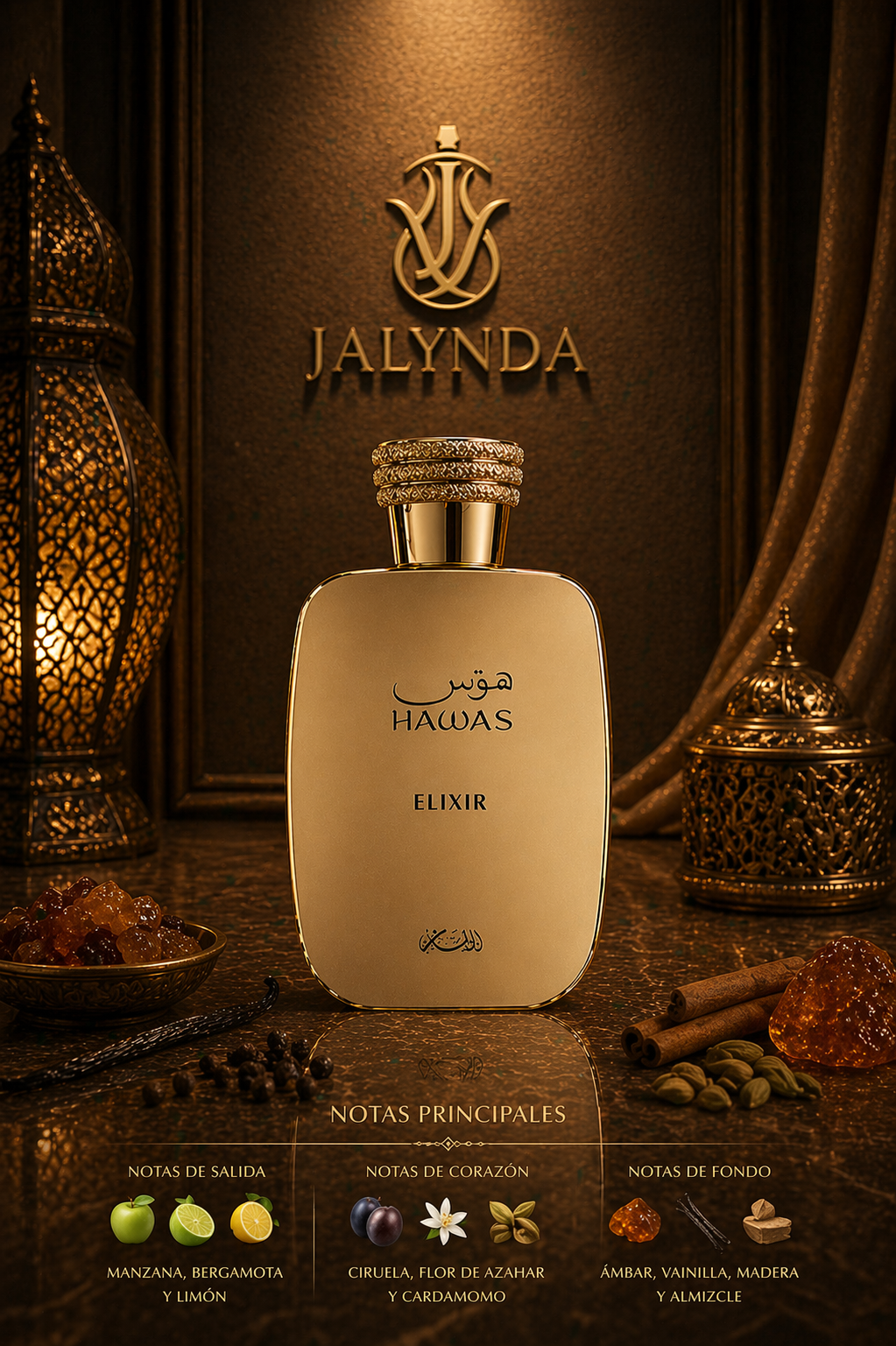 Hawas Elixir Rasasi | Eau de Parfum 100ml | Perfume Arabe Unisex Gourmand
