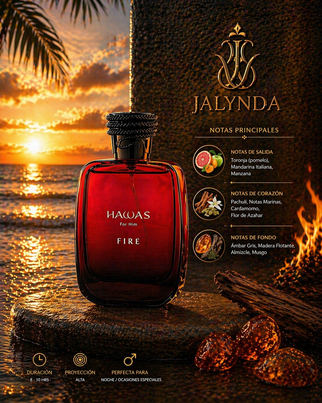 Hawas Fire Rasasi | Eau de Parfum 100ml | Perfume Arabe Unisex