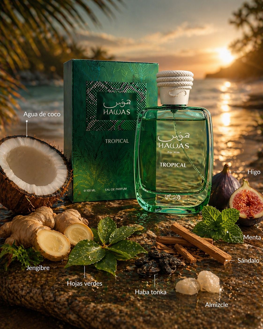 Hawas Tropical Rasasi | Eau de Parfum 100ml | Perfume Arabe Hombre